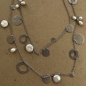 Silpada Sterling Silver 36” Long Pearl of a Girl Necklace N2197